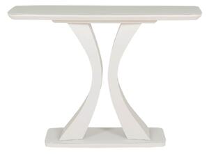 Decatur Glass Rectangular Console Table In Greige