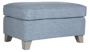 Castro Fabric Foot Stool With Oak Legs In Blue