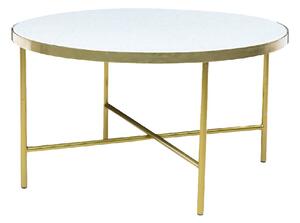 Camrose Glass Coffee Table With Metal Frame In Gold