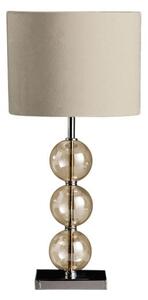 Miscona Cream Fabric Shade Table Lamp With Chrome Base