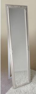 Rocco Cheval Silver Floral Frame Freestanding Mirror