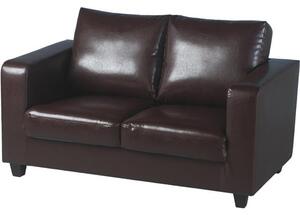 Trinkal 2 Seater Sofa In A Box Made of Brown Faux Leather