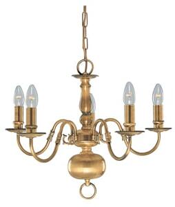 Flemish Antique Brass 5LT Ceiling Light