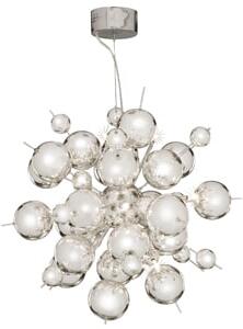 Molecule Chrome 12 Light Pendant With Chrome Balls