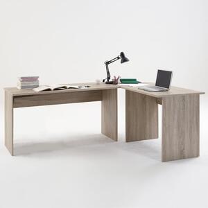 Till Modern Corner Computer Desk In Canadian Oak