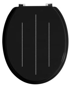 Diamante Black Toilet Seat