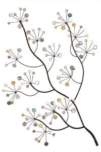 Metal Branch Jeweled Flowers Wall Art