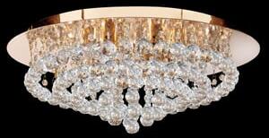 Hanna Semi Flush Gold Finish 8 Light Ceiling Light