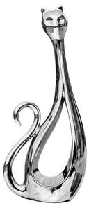 Platinum Tall Cat Sculpture