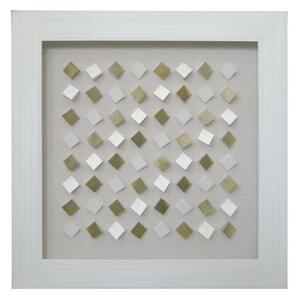 Mosaic Square White Frame Wall Art