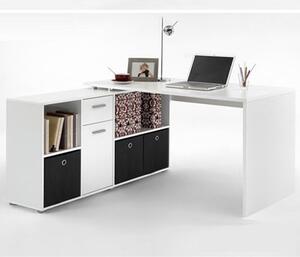 Flexi Wooden Corner Computer Desk In White