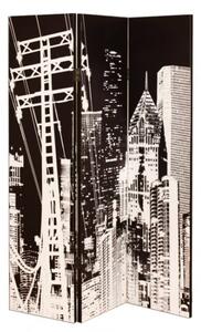 New york City Canvas Printed Room Divider In A Monotone Colour