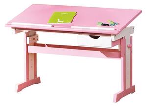 Cecilia Childrens Computer Desk In Pink Wood