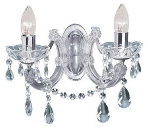 Marie Therese 2 Lamp Chrome Crystal Wall Light