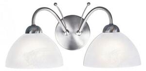 Milanese Satin Silver Double Wall Light