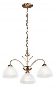 Milanese 3 Arm Antique Brass Ceiling Light