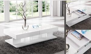 Verona Extending High Gloss Coffee Table With Storage In White