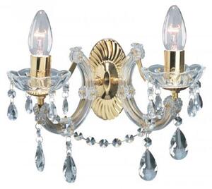 Marie Therese 2 Lamp Crystal Wall Light With Droplets