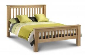 Achaia 150Cm Wooden Bed In Oak Finish