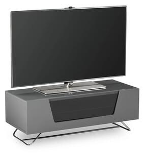 Chroma Small High Gloss TV Stand With Steel Frame In Black