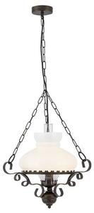 Oil Lantern Antique Rust Ceiling Light With Wrought Iron