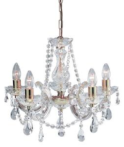 Marie Therese Chandelier Ceiling 5 Lights With Octagonal Droplet