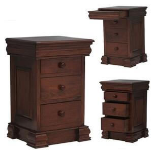 Belarus Bedside Cabinet In Mahogany With 4 Drawers