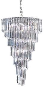 Sigma 9 Lamp Chrome Spiral Ceiling Light With Acrylic Prisms