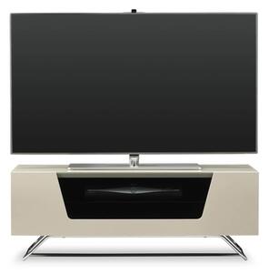 Chroma Small High Gloss TV Stand With Steel Frame In Ivory