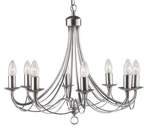 Nova Satin Silver 8 Lamp Ceiling Light