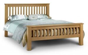 Achaia 135Cm Wooden Bed In Oak Finish