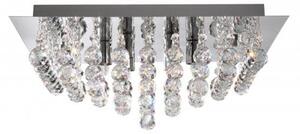 Hanna 8 Lamp Chrome Square Ceiling Light With Crystal Balls