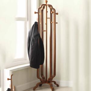 Westo Wooden Coat Stand In Walnut With 12 Hooks