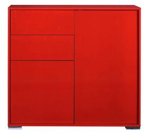 Novi Shiny Red Finish 2 Door Sideboard With 2 Drawers