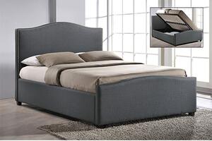 Brunswick Fabric Storage Ottoman King Size Bed In Grey