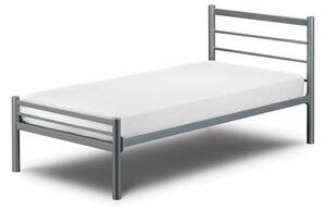 Accalia Metal Single Bed In Aluminium Finish