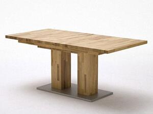 Turin Extendable Dining Table In Core Beech With Chrome Base