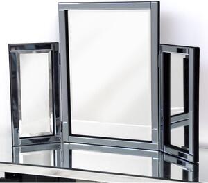 Bevel Classic Table Top Mirror In Smoke Grey Glass Border