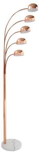 Tupelo Floor Lamp In Copper With White Marble Base