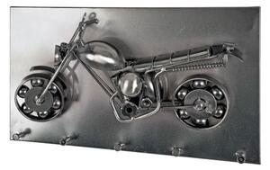 Moto Wall Mounted Coat Rack In Black Nickel With 5 Hooks