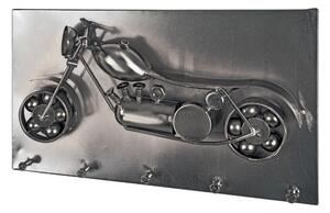 Chopper Wall Mounted Coat Rack In Black Nickel With 5 Hooks