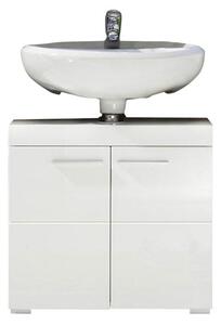 Amanda Vanity Cabinet In White With High Gloss Fronts And 2 Doors