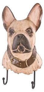 Bulldogge Wall Mounted Coat Rack In Metal With 2 Hooks