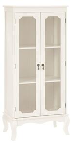 Ramona Wooden Bathroom Cabinet With 2 Glass Doors In Ivory