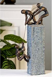 Assistance Sculpture In Bronze With Antique Grey Base