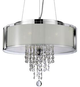 4 Light Ceiling Pendant In Frosted Glass And Chrome