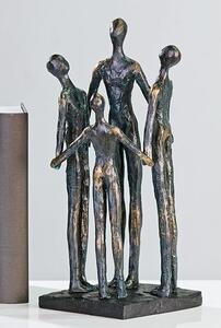 Group Sculpture In Bronce With Black Base