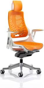 Zeta Executive Office Chair In Orange Elastomer