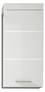 Amanda Wall Mounted White Storage Cabinet With High Gloss Fronts