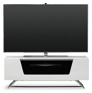 Chroma Small High Gloss TV Stand With Steel Frame In White